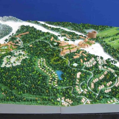 Model of a Japanese Snow Mountain Resort 1