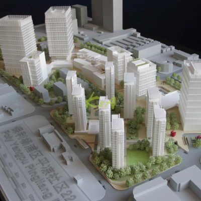 Pingliang Community Planning White Architectural Model 2